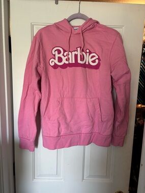 Old Navy Pink Barbie Logo Pullover Hoodie